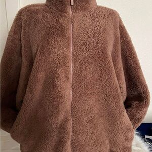 NWT PINK Victoria's Secret Tan Teddy Jacket XL